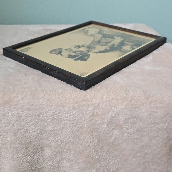 Vintage Dog Art Print in Frame, J Knowles Hare, Well I'll Be - Picture 7 of 8